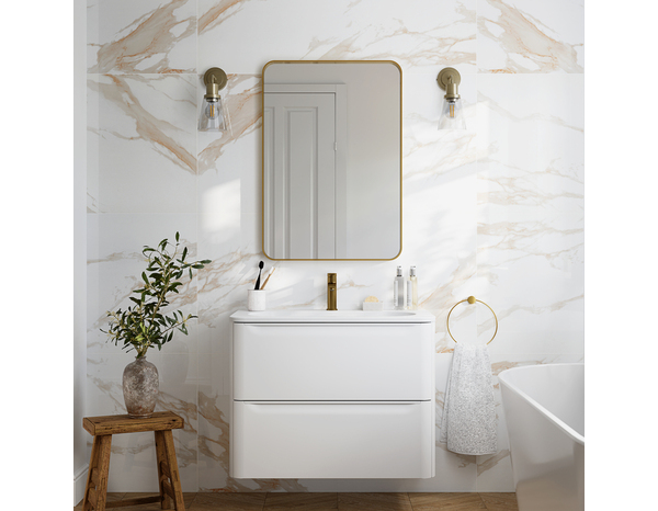 Carrelage grès cérame poli effet marbre 60x120 SARDOJ blanc/or - Cooke and Lewis - Brico Dépôt