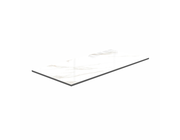 Carrelage grès cérame poli effet marbre 60x120 SARDOJ blanc/or - Cooke and Lewis - Brico Dépôt