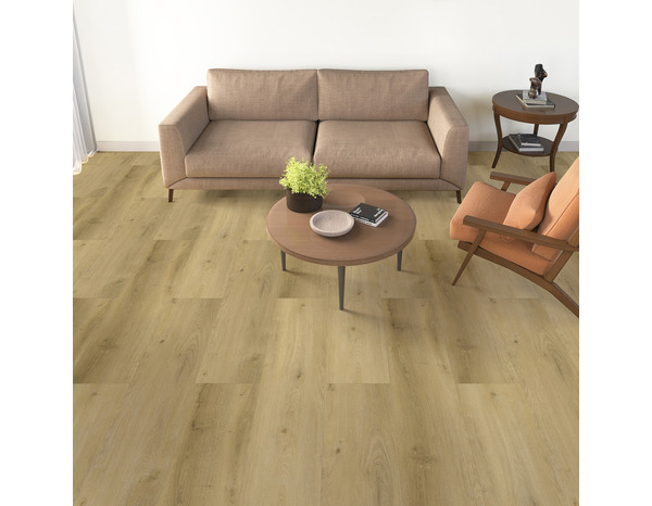 Sol PVC clipsable effet bois brut beige 4 mm 1220X305mm KIMAFON - Brico Dépôt