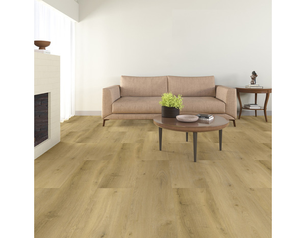 Sol PVC clipsable effet bois brut beige 4 mm 1220X305mm KIMAFON - Brico Dépôt