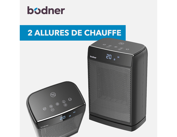 Chauffage soufflant oscillant avec timer 2500 W noir - 27,8x19x13,7 cm - Brico Dépôt