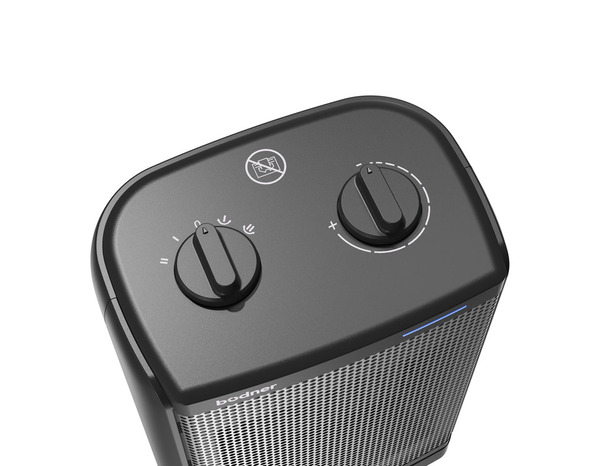 Chauffage soufflant oscillant noir - 26,3x17,5x12 cm - Brico Dépôt