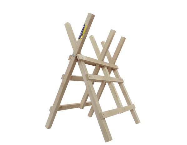 Chevalet à bûches PERRIN en bois naturel 90x63 cm avec 3 pieds stables - Brico Dépôt