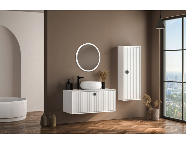 Miroir LED rond blanc "Chicago" Ø60cm - Brico Dépôt