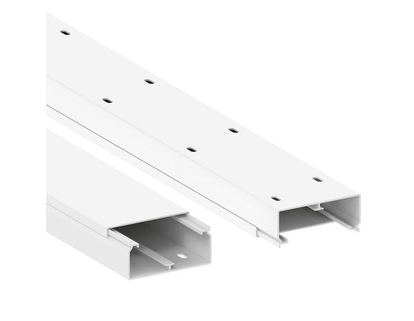 Moulure blanche goulotte L. 2 m x P. 40 x 90 mm - GGK - Brico Dépôt