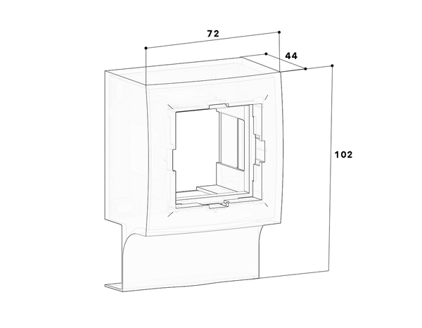 Adaptateur d'appareillage blanc 45 x45 (Mosaic) sur moulure 15x30 mm - GGK - Brico Dépôt
