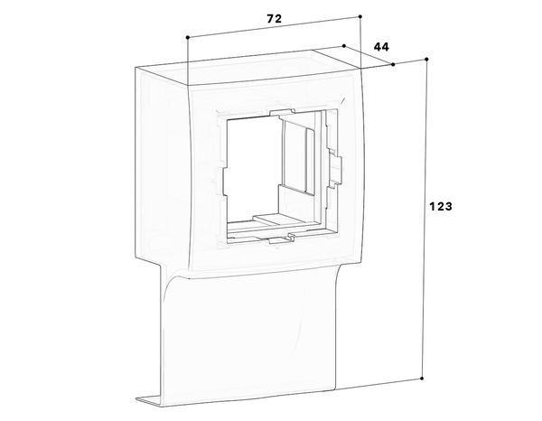 Adaptateur d'appareillage blanc 45 x45 (Mosaic) sur moulure 15x50 mm - GGK - Brico Dépôt