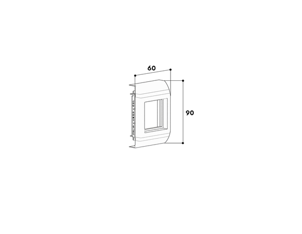 Adaptateur d'appareillage blanc 45 x45 (Mosaic) sur moulure 40x90 mm - GGK - Brico Dépôt