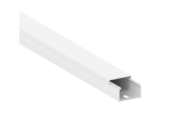 Moulure blanche goulotte L. 2 m x P. 25 x4 H. 40 mm - GGK - Brico Dépôt