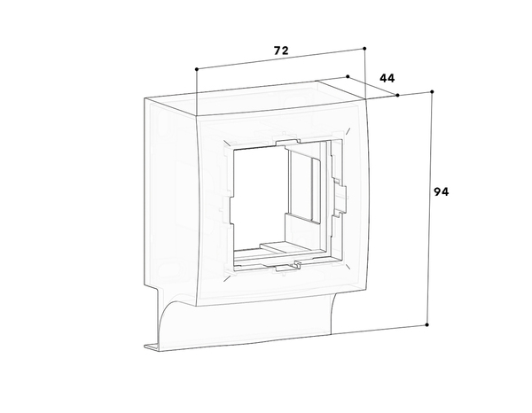 Adaptateur d'appareillage blanc 45 x45 (Mosaic) sur moulure 10x22 mm - GGK - Brico Dépôt