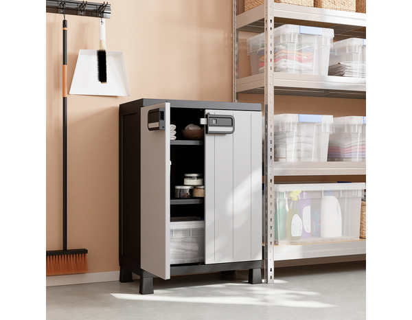 Armoire basse en résine gris 93X65X38 cm "LIANE" - Cooke and Lewis - Brico Dépôt