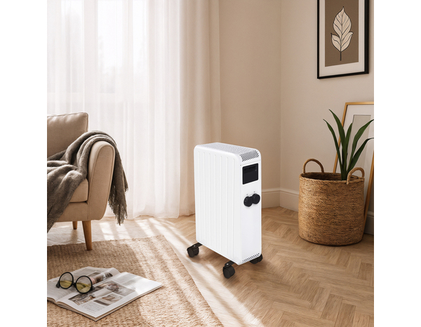 Radiateur à inertie sèche céramique mobile CARRERA 1500 W blanc 67x33x31 cm - Carrera - Brico Dépôt