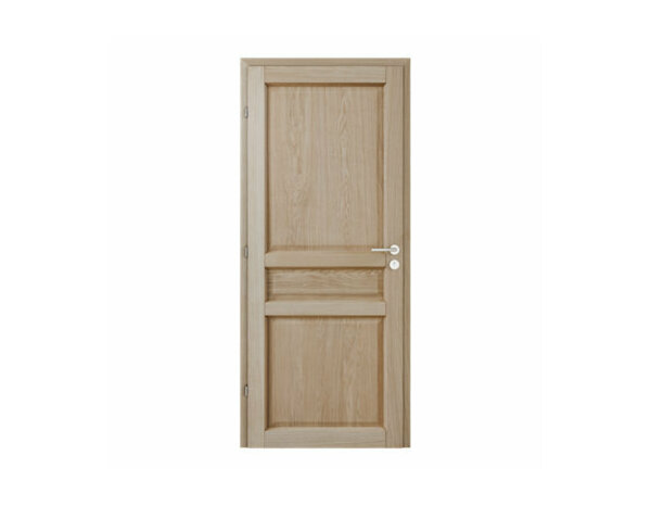 Bloc porte intérieur 3 panneaux effet chêne naturel 83 cm poussant droit ORDESA - Brico Dépôt