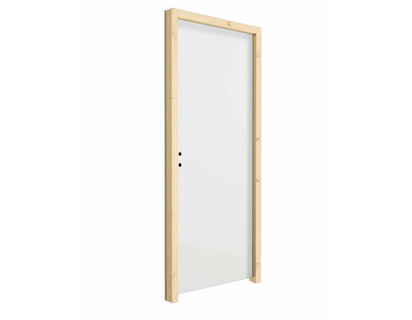 Bloc porte prépeint coupe feu 83 cm poussant gauche EXMOOR - Brico Dépôt