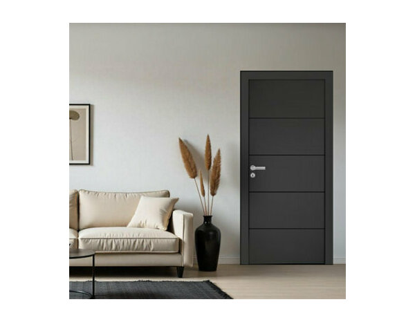 Bloc porte prépeint MDF/epicéa 83 cm poussant gauche SLOT - Brico Dépôt