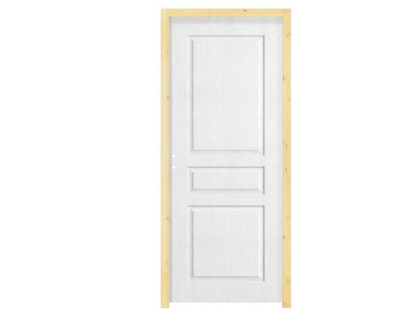 Bloc porte intérieur 3 panneaux 63 cm blanc poussant droit ORDESA - Brico Dépôt
