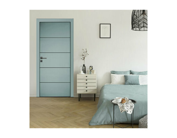 Bloc porte prépeint MDF/epicéa 73 cm poussant droit SLOT - Brico Dépôt