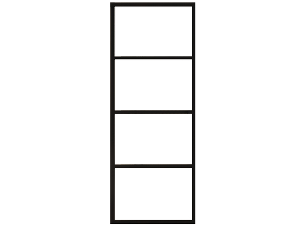 Porte coulissante loft noir mat 83 cm OPTIMUM - Brico Dépôt