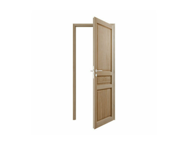 Bloc porte intérieur 3 panneaux effet chêne naturel 73 cm poussant gauche ORDESA - GEOM - Brico Dépôt