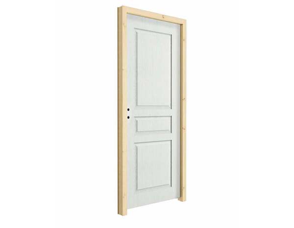 Bloc porte intérieur 3 panneaux 63 cm blanc poussant gauche ORDESA - Brico Dépôt