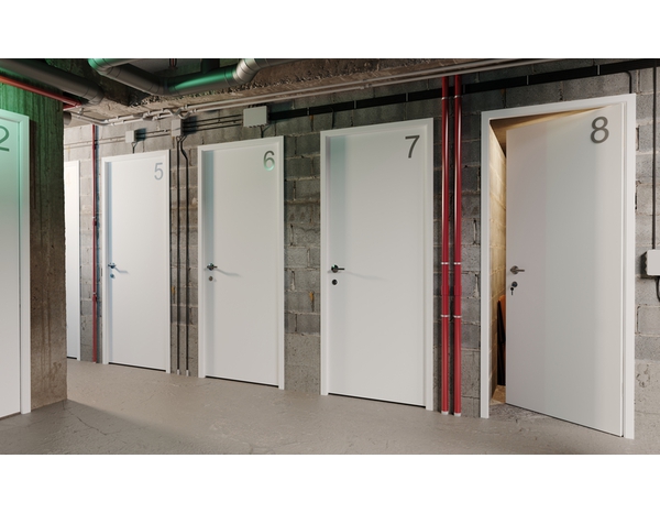 Bloc porte prépeint coupe feu 83 cm poussant gauche EXMOOR - Brico Dépôt