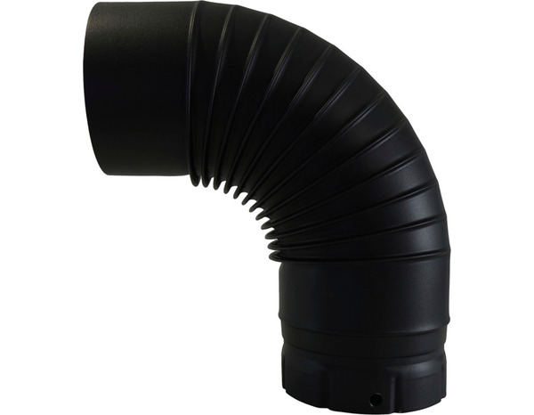 Coude plissé 90° D.150 mm noir mat WESTAFRANCE - Westaflex - Brico Dépôt