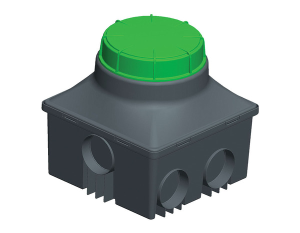 Regard de visite bouclage répartition ht 420 gris et vert 40 cm x 40 cm x 40 cm - Brico Dépôt