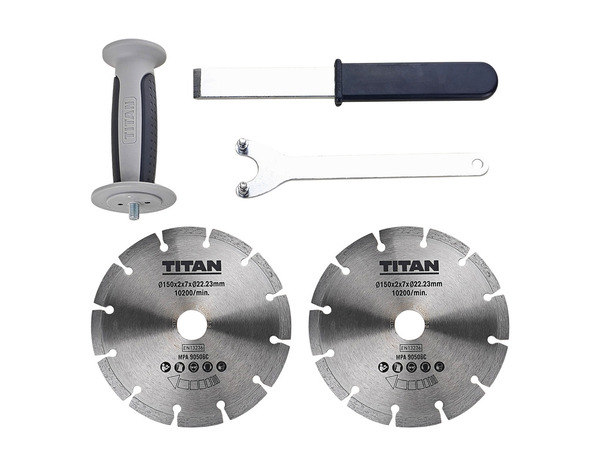 Rainureuse électrique 1700W, profondeur réglable 0-40 mm, lame 150 mm, extraction poussière - Titan - Brico Dépôt