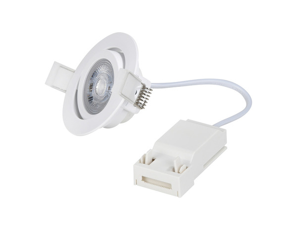 5 spots led encastrables orientables D. 8,2 cm blanc 345 lumens 4000 k - Brico Dépôt