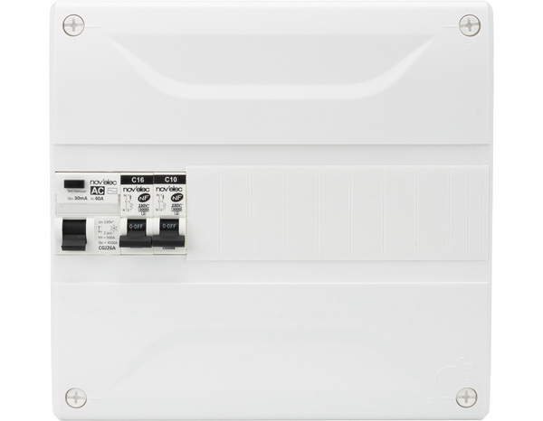 Tableau pré-équipé 1R 13 modules pour extérieur blanc - Novelec - Brico Dépôt