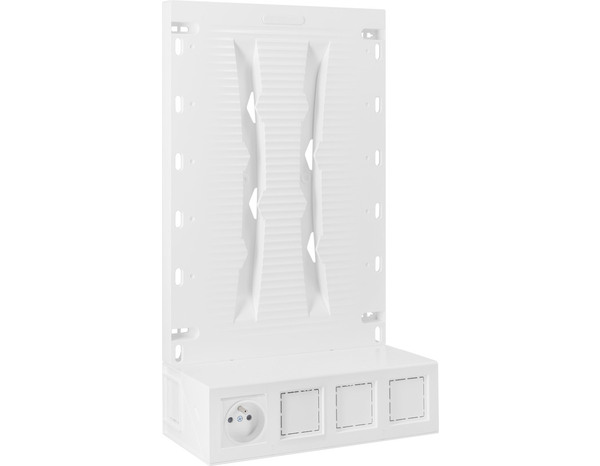 Zone attenante coffret de communication avec prise intégrée blanc - Brico Dépôt