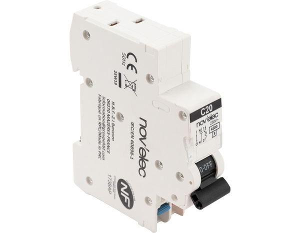 Disjoncteur 20A bornes automatiques - Novelec - Brico Dépôt