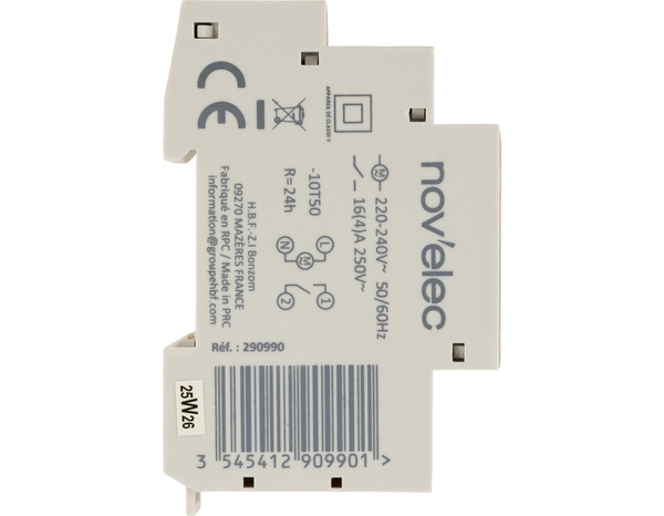 Horloge analogique journalière 24h - Novelec - Brico Dépôt