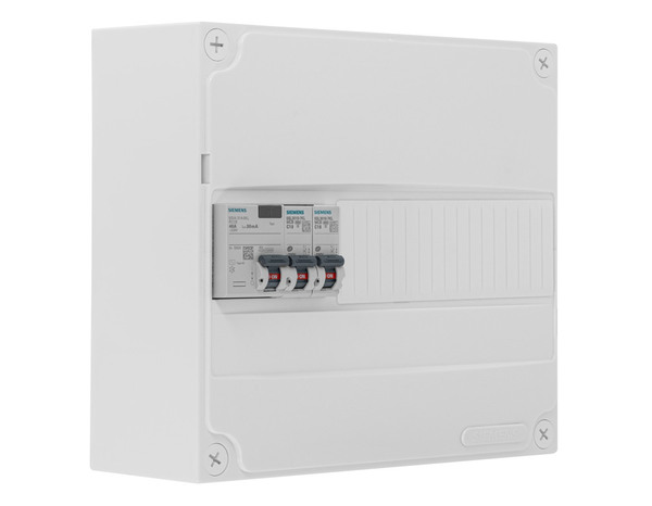 Tableau pré-équipé 1R 13 modules 1ID 2 disjoncteurs blanc - Siemens - Brico Dépôt