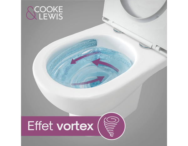 Pack wc a poser CALICIA sans bride et vortex sortie horizontale - Dim : h.79 x l.37 x p.63,5 cm - Cooke and Lewis - Brico Dépôt