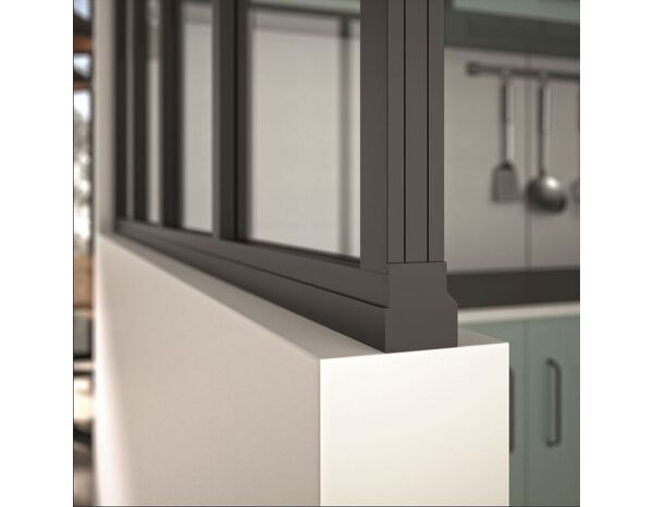 Vérrière intérieure aluminium 5 vitrages noir mat OPTIMUM - Brico Dépôt