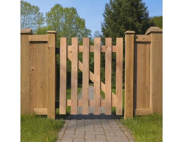 Portillon bois Douglas en kit - L. 1 x H. 1,25 m - Brico Dépôt