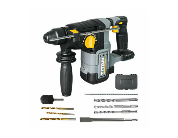 Marteau perforateur SDS+ sans fil 18V -  2,8 J - Titan - Brico Dépôt
