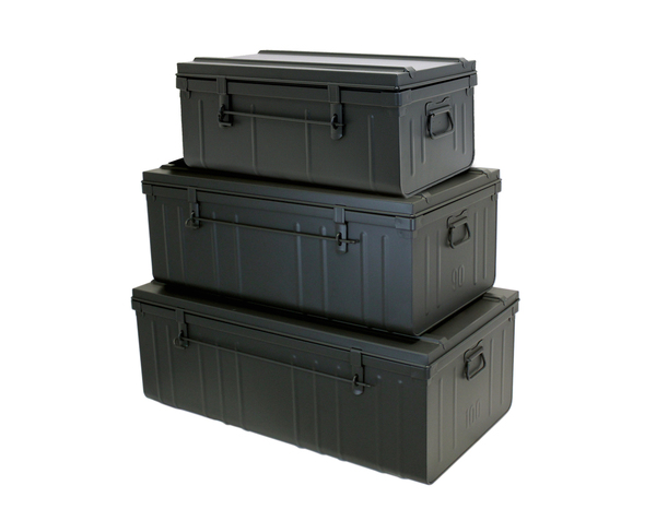 Lot de 3 cantines anthracite robustes - 70/90/100 cm - Brico Dépôt