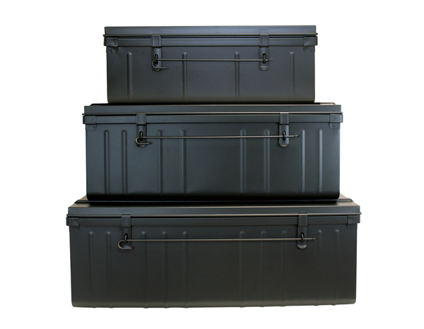 Lot de 3 cantines anthracite robustes - 70/90/100 cm - Brico Dépôt