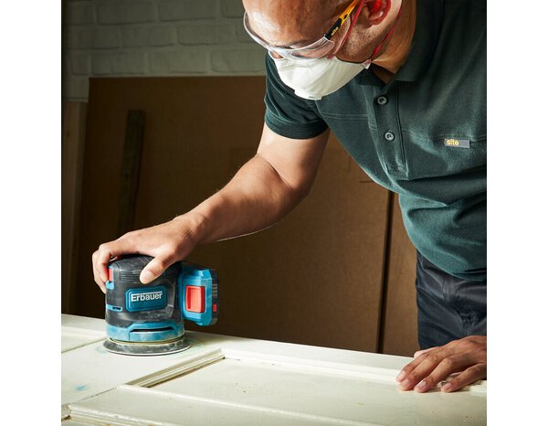 Ponceuse excentrique sans fil 18V 125 mm - Erbauer - Brico Dépôt