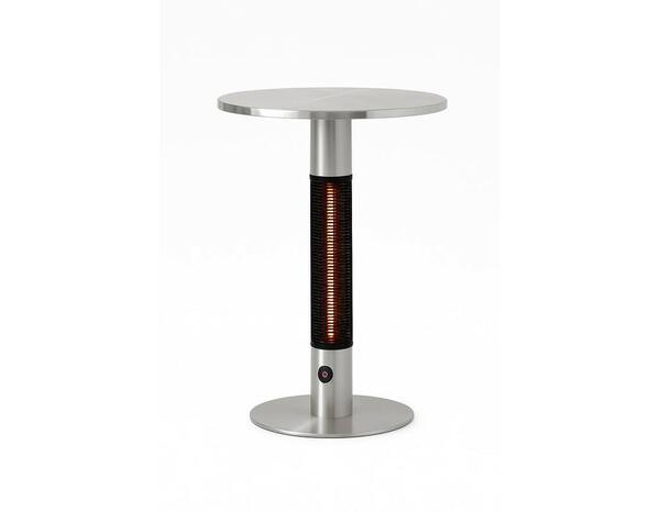 Table chauffante électrique d'extérieur inox brossé gris - 60x60x75 cm - Brico Dépôt