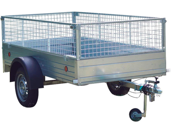 Remorque de 2,91m + rehausse+ antivol - 500 kg acier galvanisé 291 x 159 cm - Brico Dépôt
