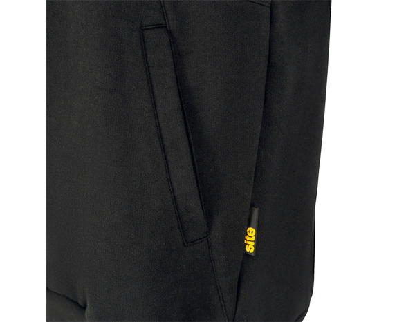 Sweat à capuche noir LEERDAM M en polaire - Brico Dépôt