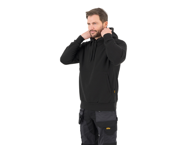 Sweat à capuche noir LEERDAM XL en polaire - Brico Dépôt