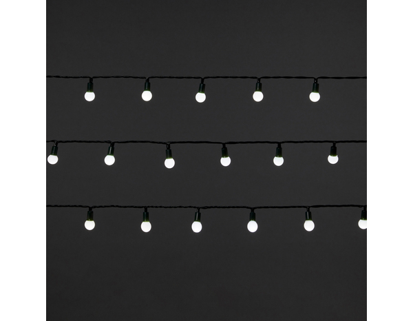 Guirlande lumineuse 120 LED en forme de cerise blanc froid 9,52 m 4000K - Brico Dépôt