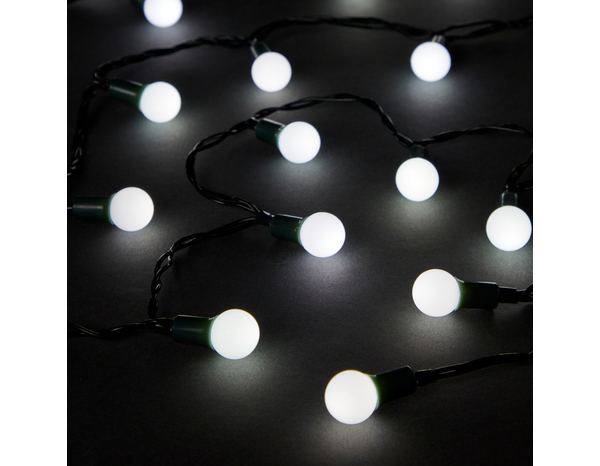 Guirlande lumineuse 120 LED en forme de cerise blanc froid 9,52 m 4000K - Brico Dépôt