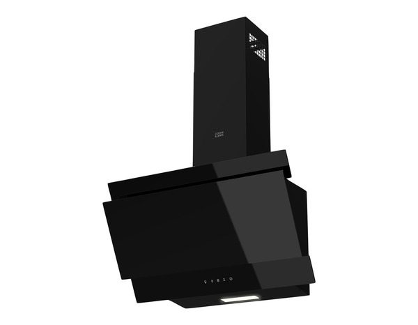 Hotte en verre noir inclinée L 59,8 cm x P 34 cm x H 32 cm - Cooke and Lewis - Brico Dépôt