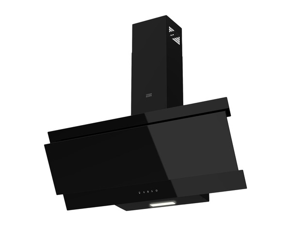 Hotte en verre noir inclinée L 89,8 cm x P 34 cm x H 32 cm - Cooke and Lewis - Brico Dépôt