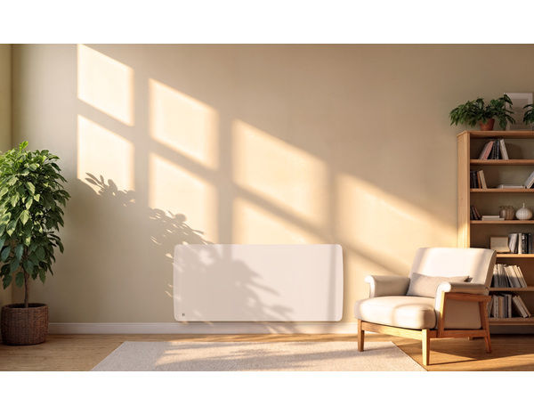 Radiateur à inertie sèche 2000 W avec cœur fonte blanc, pilotage mobile - Brico Dépôt